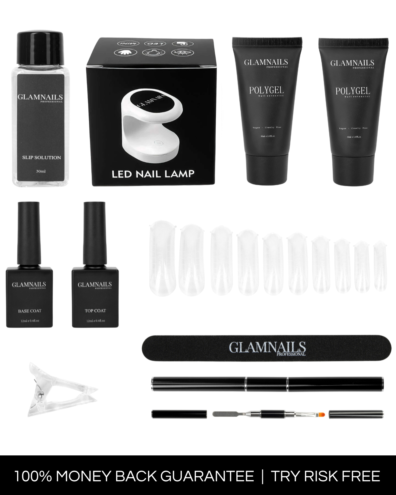 Glamnailsprofessional polygel Polygel Basic Starterset | 2 kleuren